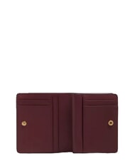 PIQUADRO CIRCLE Portafoglio compatto in pelle bordeaux/rosa - Portafogli Donna - 4