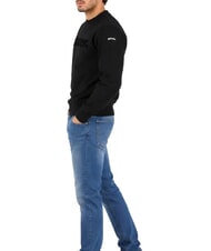 BLAUER CROSBY Felpa a girocollo, con logo nero - Maglie Uomo - 5