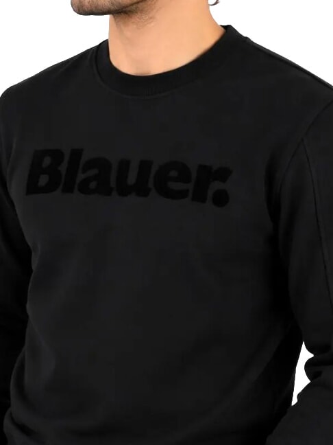 CROSBY Felpa a girocollo, con logo nero - Maglie Uomo