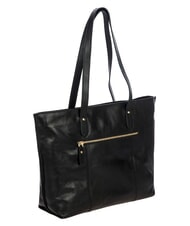 BRIC&rsquo;S VOLTERRA Shopping Bag in pelle Nero - Borse Donna - 3