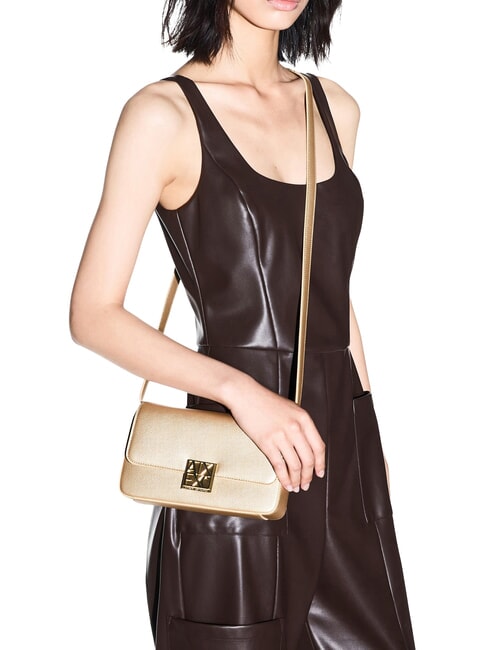 AMY Mini Bag a tracolla light gold satin - Borse Donna