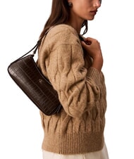 CALVIN KLEIN CK CROC Borsa a spalla delicioso/antique silver - Borse Donna - 2