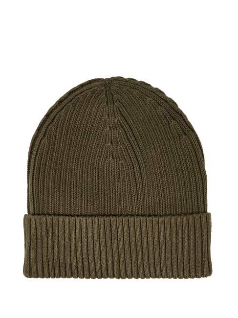 PATCH CHUNKY RIB  Berretto olive night - Cappelli