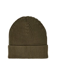 CALVIN KLEIN PATCH CHUNKY RIB  Berretto olive night - Cappelli - 2