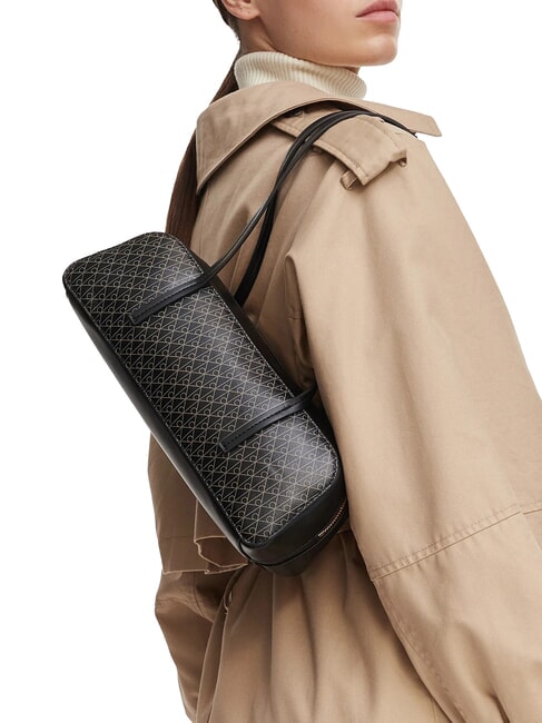 EMBLEM AOP Bauletto a spalla black aop - Borse Donna