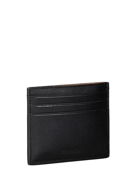 BOLD CK SUEDE Portacard piatto in pelle na black - Portafogli Uomo
