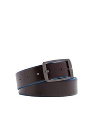 PIQUADRO BLUE SQUARE Cintura doubleface in pelle nero/t. di moro - Cinture - 2