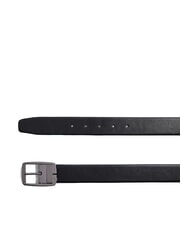 PIQUADRO BLUE SQUARE Cintura doubleface in pelle nero/t. di moro - Cinture - 3