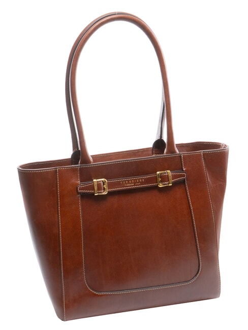 GAIA Shopping Bag in pelle MARRONE - Borse Donna