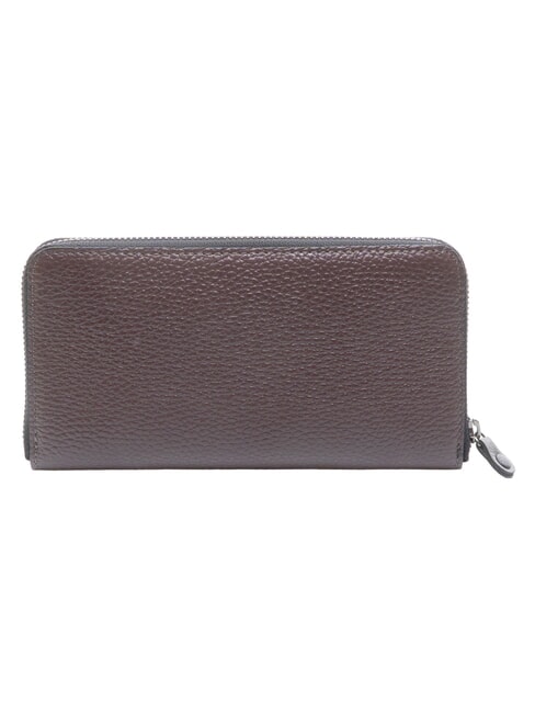 GMONEY17 Portafoglio ziparound in pelle, large moka - Portafogli Donna