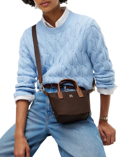 POPETTE Borsa a mano, con tracolla e logo fondant brown - Borse Donna