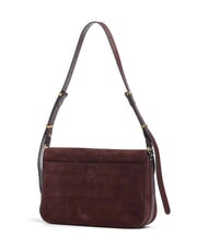 PINKO LOVE SATCHEL Borsa a spalla, in pelle suede borgogna-antique gold - Borse Donna - 3