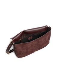 PINKO LOVE SATCHEL Borsa a spalla, in pelle suede borgogna-antique gold - Borse Donna - 4