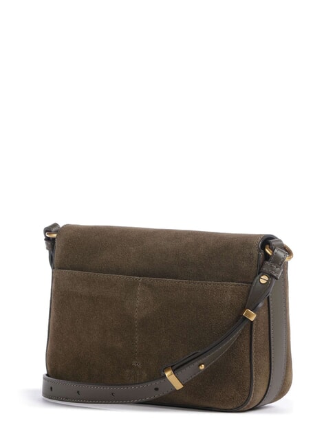 LOVE SATCHEL Mini Bag a tracolla, in pelle verde oliva  scuro-antique gol - Borse Donna