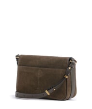 PINKO LOVE SATCHEL Mini Bag a tracolla, in pelle verde oliva  scuro-antique gol - Borse Donna - 3