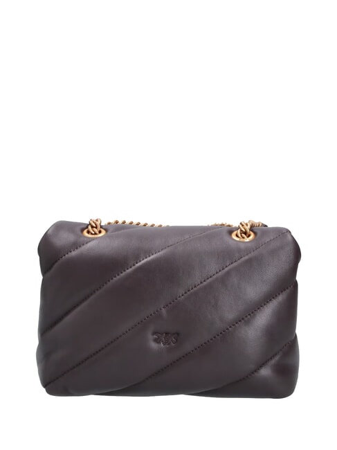MINI LOVE BAG Borsa in nappa marrone marasca-antique gold - Borse Donna