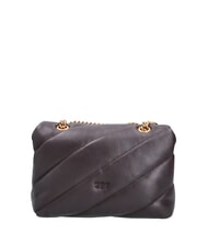 PINKO MINI LOVE BAG Borsa in nappa marrone marasca-antique gold - Borse Donna - 3