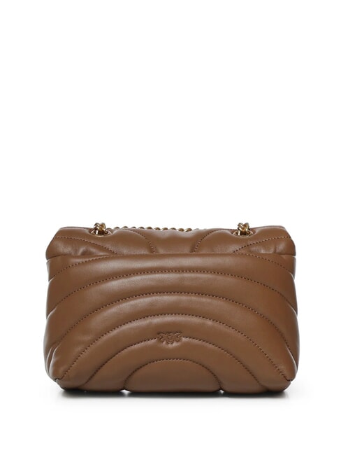 LOVE PUFF MINI Borsa tracolla mini in nappa marrone cognac-antique gold - Borse Donna
