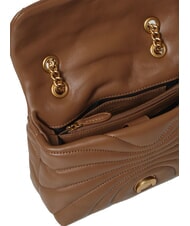 PINKO LOVE PUFF MINI Borsa tracolla mini in nappa marrone cognac-antique gold - Borse Donna - 4