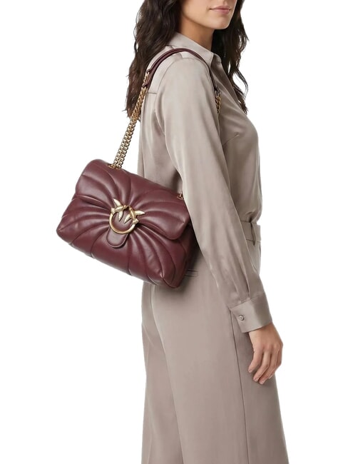 LOVE PUFF CLASSIC Borsa in nappa a tracolla ribes intenso-antique gold - Borse Donna