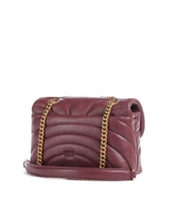 PINKO LOVE PUFF MINI Borsa tracolla mini in nappa ribes intenso-antique gold - Borse Donna - 2
