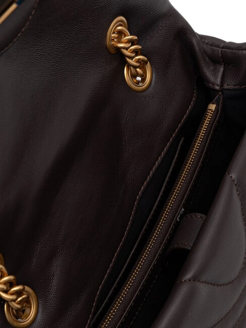 LOVE PUFF CLASSIC Borsa in nappa a tracolla marrone marasca-antique gold - Borse Donna