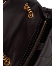 PINKO LOVE PUFF CLASSIC Borsa in nappa a tracolla marrone marasca-antique gold - Borse Donna - 4