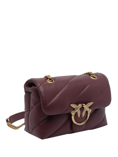 MINI LOVE BAG Borsa in nappa ribes intenso-antique gold - Borse Donna