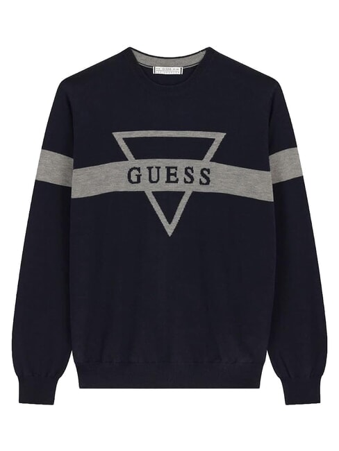 MARK LOGO JACQUARD Maglia con logo triangolare smartblue - Maglie Uomo