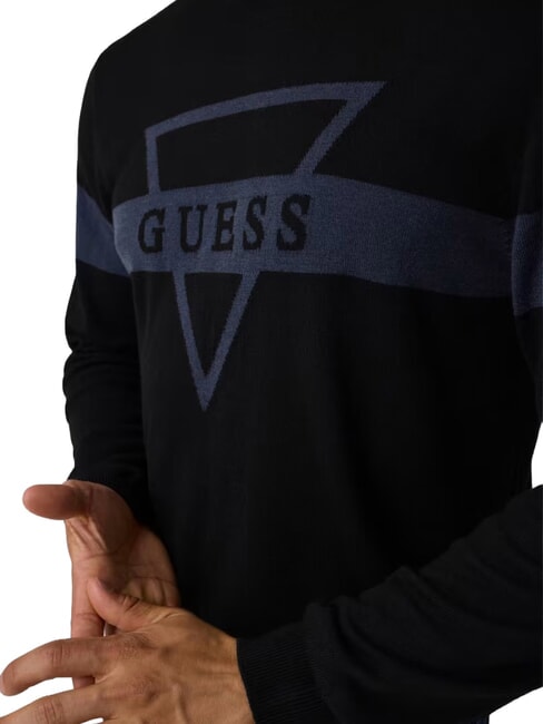 MARK LOGO JACQUARD Maglia con logo triangolare jetbla - Maglie Uomo