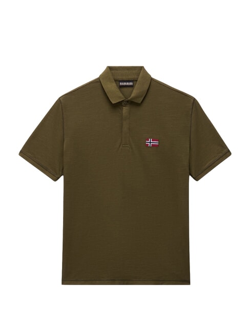 EBEA 3 Polo in cotone dark olive - Polo Uomo