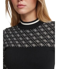 GUESS MOCK NECK AUBREY 4G Maglione slim fit black muted stone co - Maglie Donna - 3