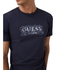 GUESS BOX LORO ROPES Maglietta con logo appuntato smartblue - T-shirt Uomo - 4