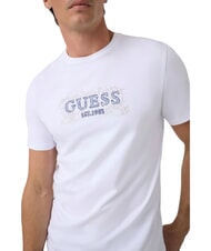 GUESS BOX LORO ROPES Maglietta con logo appuntato purwhite - T-shirt Uomo - 4