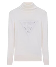 GUESS HALLIE TRIANGLE Maglia collo alto, manica lunga cremwhi - Maglie Donna - 6