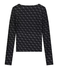 GUESS BOAT TEODORA T-shirt a manica lunga jetbla - T-shirt e Top Donna - 5