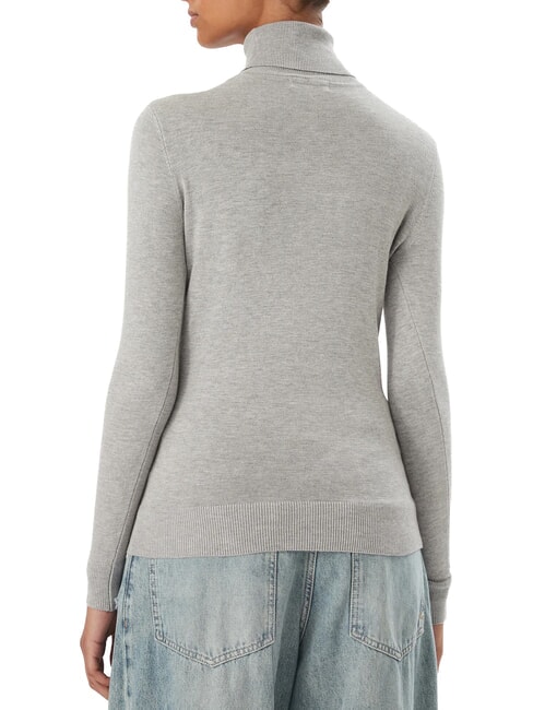 HALLIE TRIANGLE Maglia collo alto, manica lunga light melange grey m - Maglie Donna