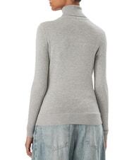 GUESS HALLIE TRIANGLE Maglia collo alto, manica lunga light melange grey m - Maglie Donna - 2