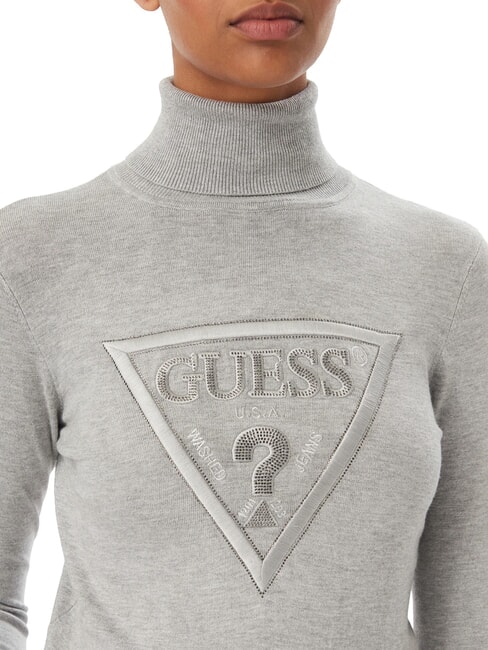 HALLIE TRIANGLE Maglia collo alto, manica lunga light melange grey m - Maglie Donna