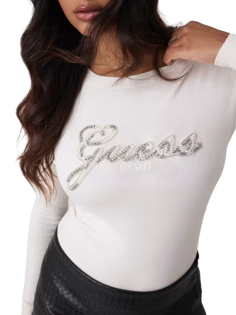 GEORGIA LOGO Maglia a manica lunga cremwhi - Maglie Donna