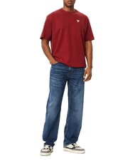 GUESS JEANS MINI TRIANGLE Maglietta in cotone vineyard red - T-shirt Uomo - 4