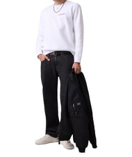 GUESS JEANS REGULAR AMERICAN Felpa a girocollo purwhite - Felpe Uomo - 5