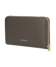 COCCINELLE C-ME SOFTY  Astuccio portachiavi/portamonete in pelle fango - Portafogli Donna - 3