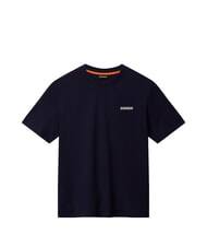 NAPAPIJRI S-SMALL BOX SS T-Shirt in cotone blu marine - T-shirt Uomo - 3