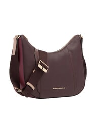 PIQUADRO CIRCLE Borsa a tracolla, in pelle bordeaux/rosa - Borse Donna - 2