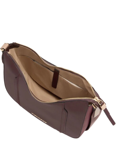 CIRCLE Borsa a tracolla, in pelle bordeaux/rosa - Borse Donna