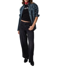 GUESS JEANS PRINT SLIM T-shirt slim a maniche corte jetbla - T-shirt e Top Donna - 3