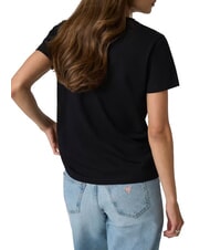GUESS JEANS TRIANGLE Maglietta in cotone jetbla - T-shirt e Top Donna - 2