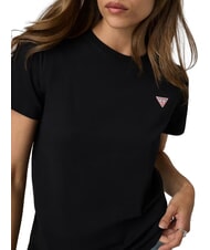 GUESS JEANS TRIANGLE Maglietta in cotone jetbla - T-shirt e Top Donna - 5