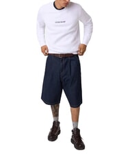 GUESS JEANS SLIM LOGO Felpa purwhite - Felpe Uomo - 3